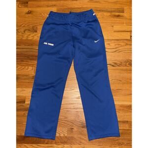 Nike Air Force Athletic Track Pants Mens Medium Blue Dri-Fit Ankle Zip Falcons